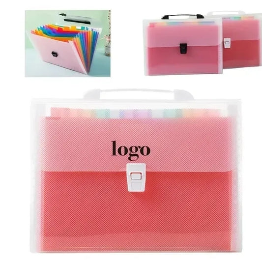 Colorful Expanding File Folder With Storage Label