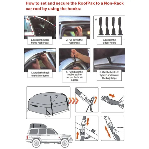 Foldable Waterproof Self Driving Equipment Roof Luggage Bag