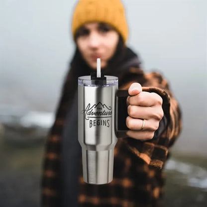 40 oz. Alps Stainless Steel Travel Mug with Handle