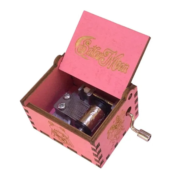 Mini Hand Crank Wooden Music Box Great Gift Customized