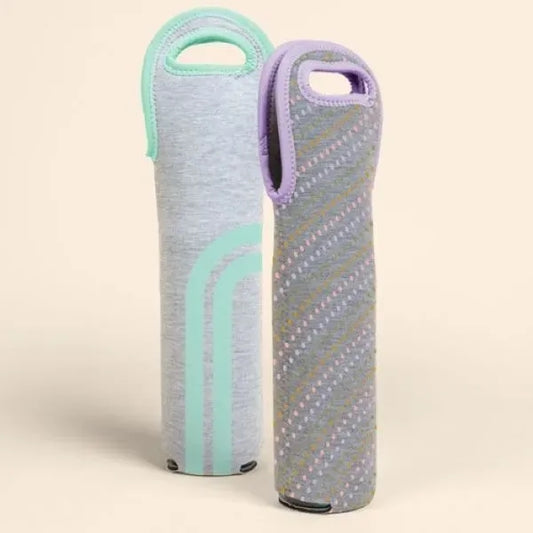 WINE TOTE - HEATHERED JERSEY KNIT NEOPRENE SINGLE