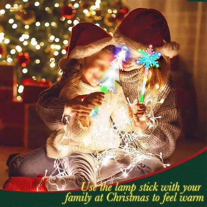 LED Light Up Flashing Toy Christmas Tree Wand For Kids