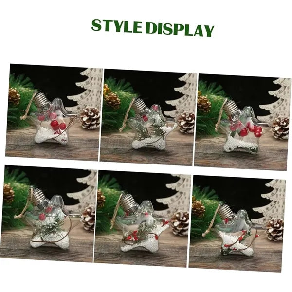 Clear DIY light bulb hanging ornaments LED Christmas ball