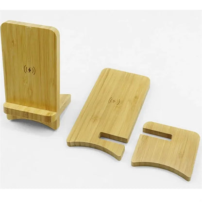 15W Bamboo Stand Wireless Charger