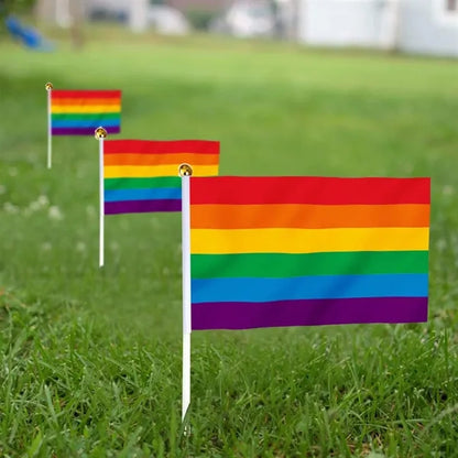 Mini Handheld Rainbow Flag Decoration Event Festival