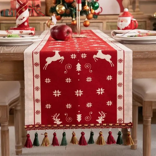 14" x 71" Christmas Patterned Table Runner