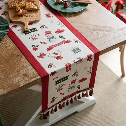 14" x 71" Christmas Patterned Table Runner