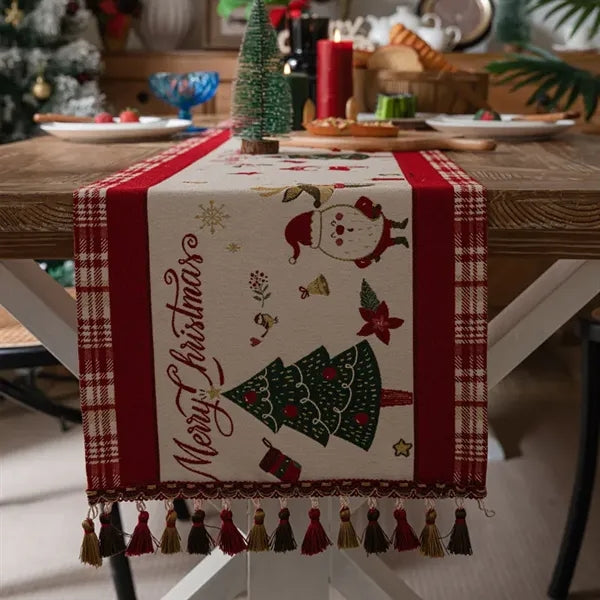14" x 71" Christmas Patterned Table Runner