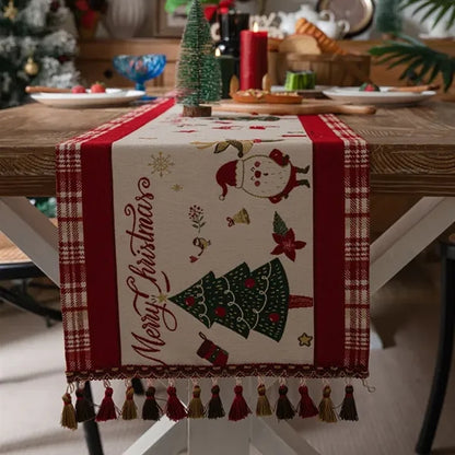 14" x 71" Christmas Patterned Table Runner
