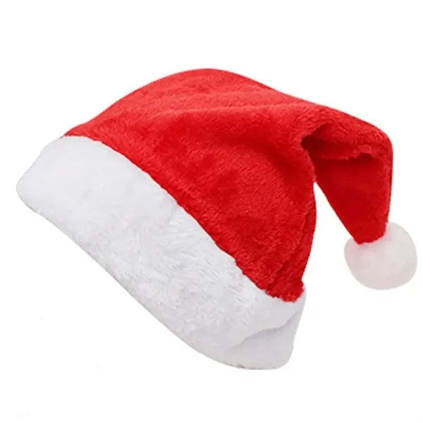 Classic Short Plush Christmas Santa Hat