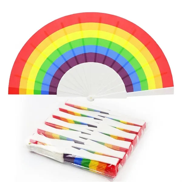 Rainbow Folding Fan