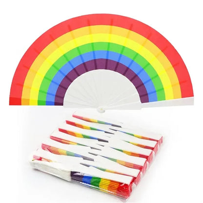 Rainbow Folding Fan
