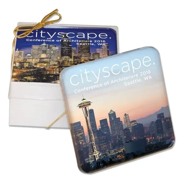 Custom Acrylic Coaster Set of 2 - Rubber Feet