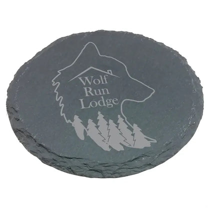 Etched Set of 2 Slate Coasters