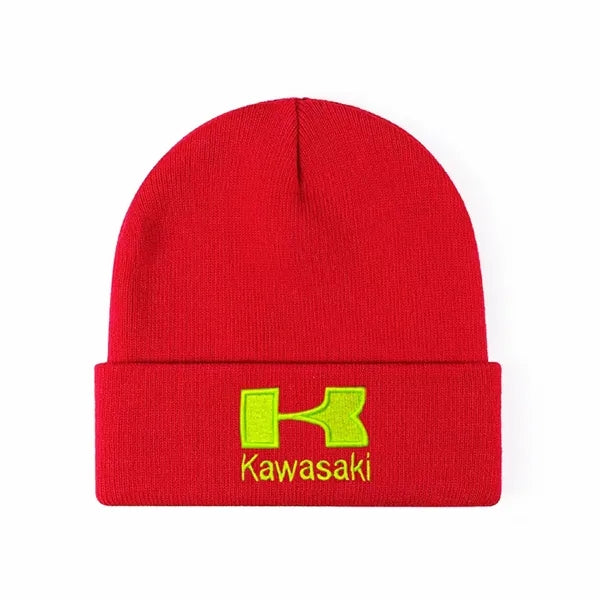 Knit Cuff Beanies-Embroidered Deco.