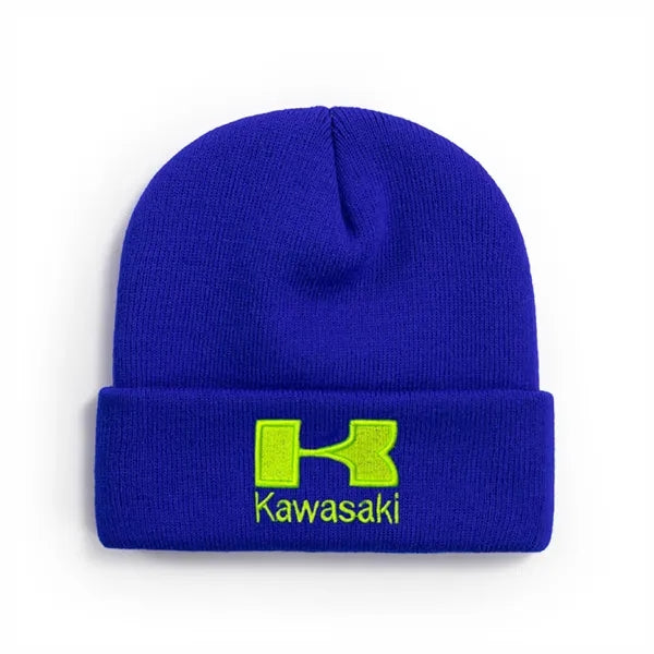 Knit Cuff Beanies-Embroidered Deco.
