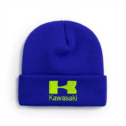 Knit Cuff Beanies-Embroidered Deco.