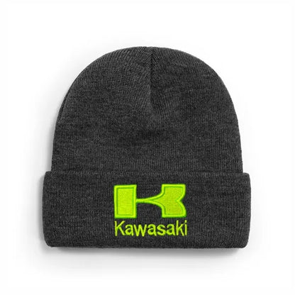 Knit Cuff Beanies-Embroidered Deco.