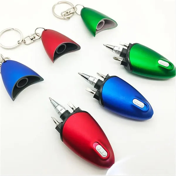 5 in 1 Touch Screen Ballpoint Pen With LED Light Screwdriver