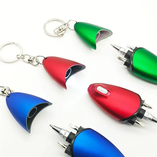 5 in 1 Touch Screen Ballpoint Pen With LED Light Screwdriver