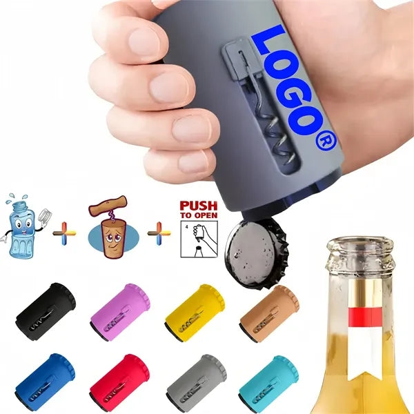 3-in-1 multifunctional magnetic bottle opener for wine/beer