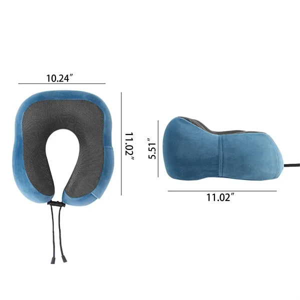 Portable Side Storage Memory Foam U Shape Travel Pillow