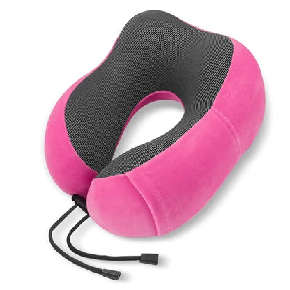 Portable Side Storage Memory Foam U Shape Travel Pillow
