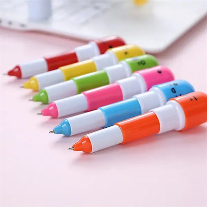 Creative Pill Capsule Shape Retractable Ballpoint Pen