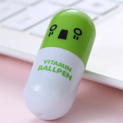 Creative Pill Capsule Shape Retractable Ballpoint Pen