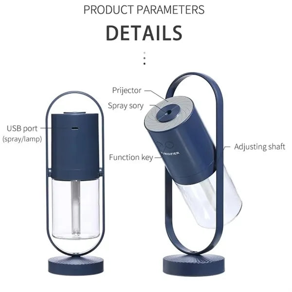 USB Charging Rotatable Projection Humidifier Air Purifier