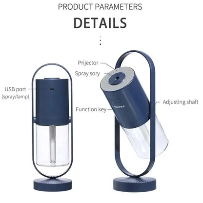 USB Charging Rotatable Projection Humidifier Air Purifier
