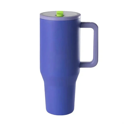 40oz Double Layer Car Cup With Leak Proof Foldable Straw Lid