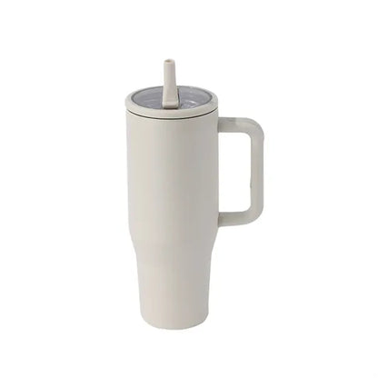 40oz Double Layer Car Cup With Leak Proof Foldable Straw Lid