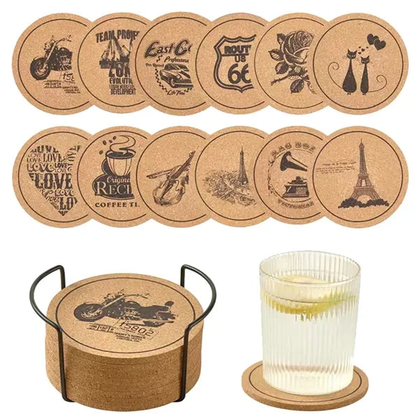Insulation Round Cork Coaster Full Page Printing Possible