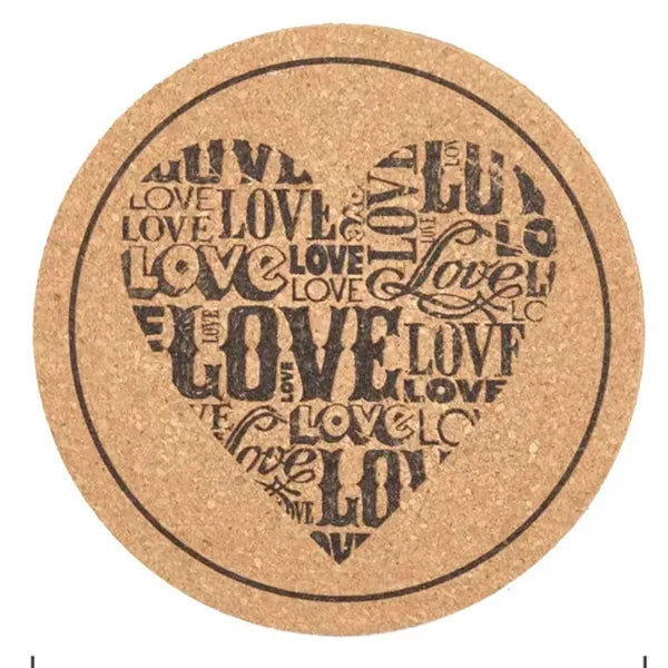 Insulation Round Cork Coaster Full Page Printing Possible