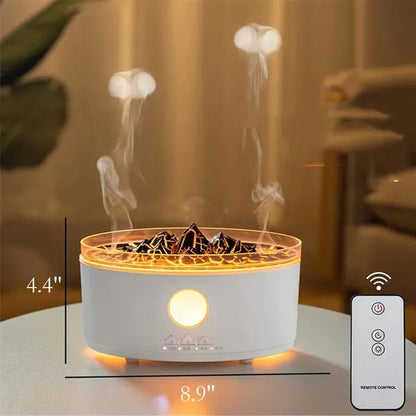Colourful Volcanic Double Flame Jellyfish Aroma Humidifier
