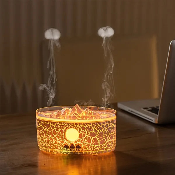 Colourful Volcanic Double Flame Jellyfish Aroma Humidifier