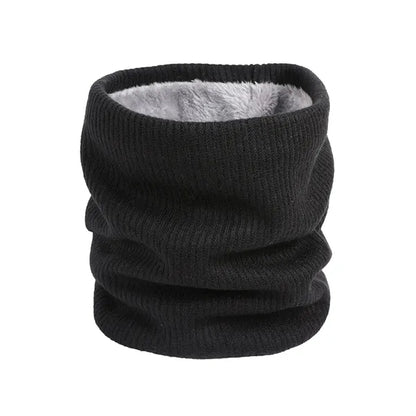 Unisex Thermal Knitted Fleece Lined Gaiter Scarf