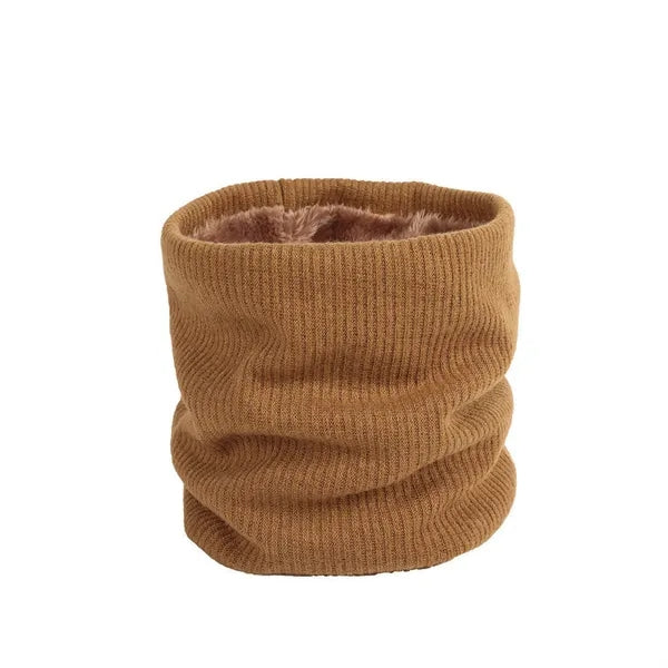 Unisex Thermal Knitted Fleece Lined Gaiter Scarf