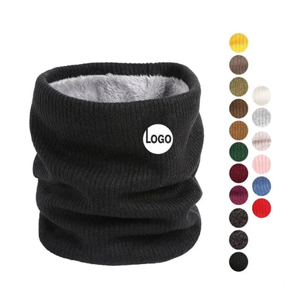 Unisex Thermal Knitted Fleece Lined Gaiter Scarf