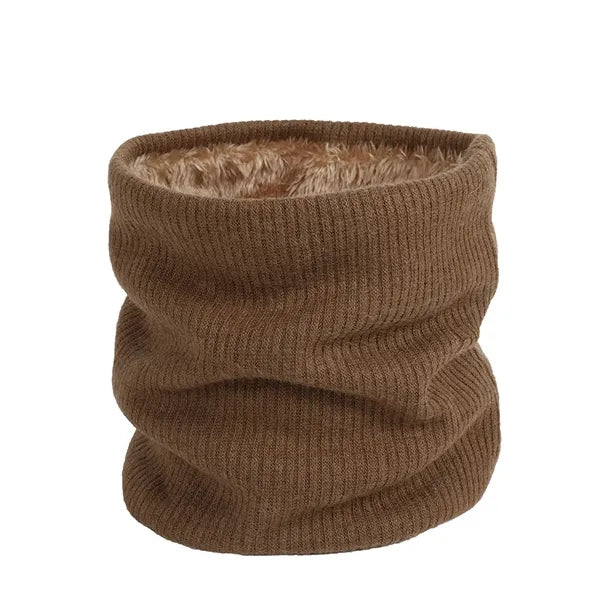 Unisex Thermal Knitted Fleece Lined Gaiter Scarf