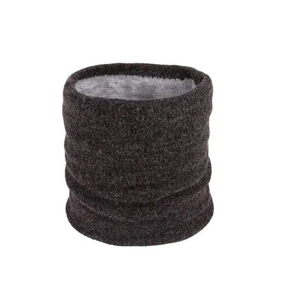 Unisex Thermal Knitted Fleece Lined Gaiter Scarf
