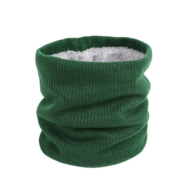 Unisex Thermal Knitted Fleece Lined Gaiter Scarf