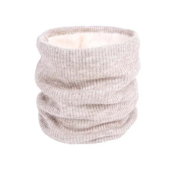 Unisex Thermal Knitted Fleece Lined Gaiter Scarf