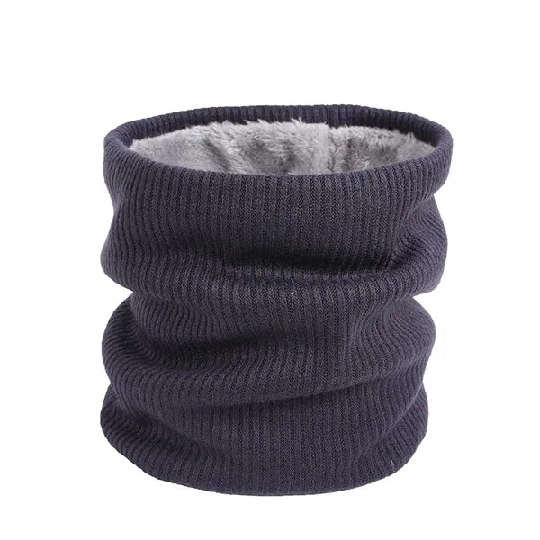 Unisex Thermal Knitted Fleece Lined Gaiter Scarf