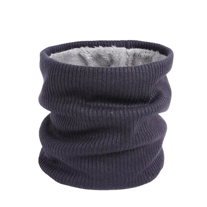 Unisex Thermal Knitted Fleece Lined Gaiter Scarf