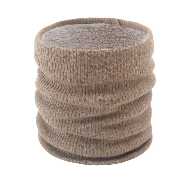 Unisex Thermal Knitted Fleece Lined Gaiter Scarf