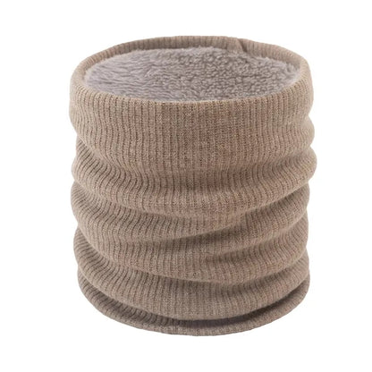 Unisex Thermal Knitted Fleece Lined Gaiter Scarf