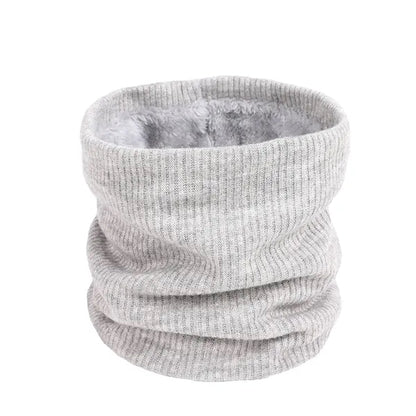 Unisex Thermal Knitted Fleece Lined Gaiter Scarf
