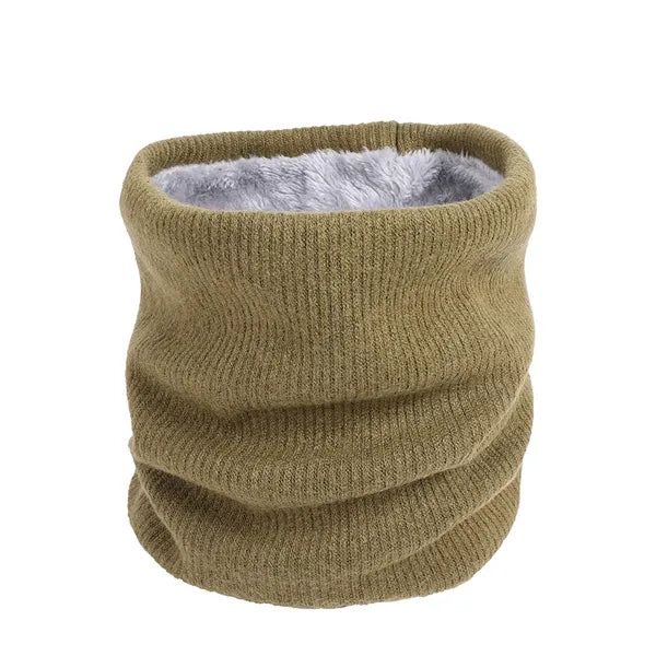 Unisex Thermal Knitted Fleece Lined Gaiter Scarf